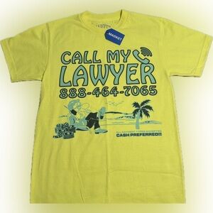 MARKET STUDIOS “Call My Lawyer” Neon T Shirt Mens